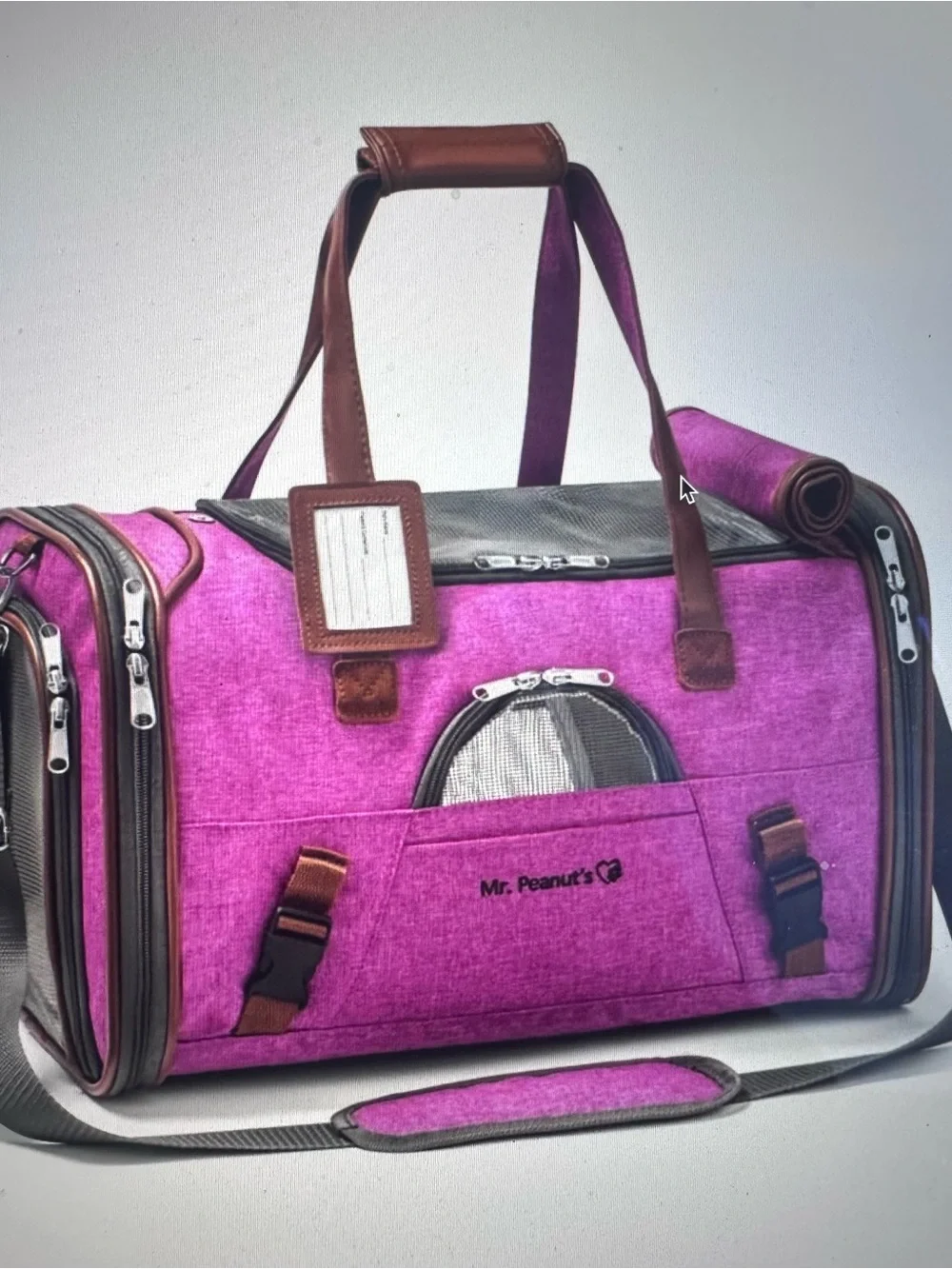 Mr. Peanut's Gold Series Pet Carrier - Rosa Red